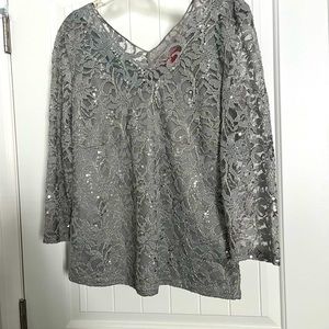 Lace cocktail blouse